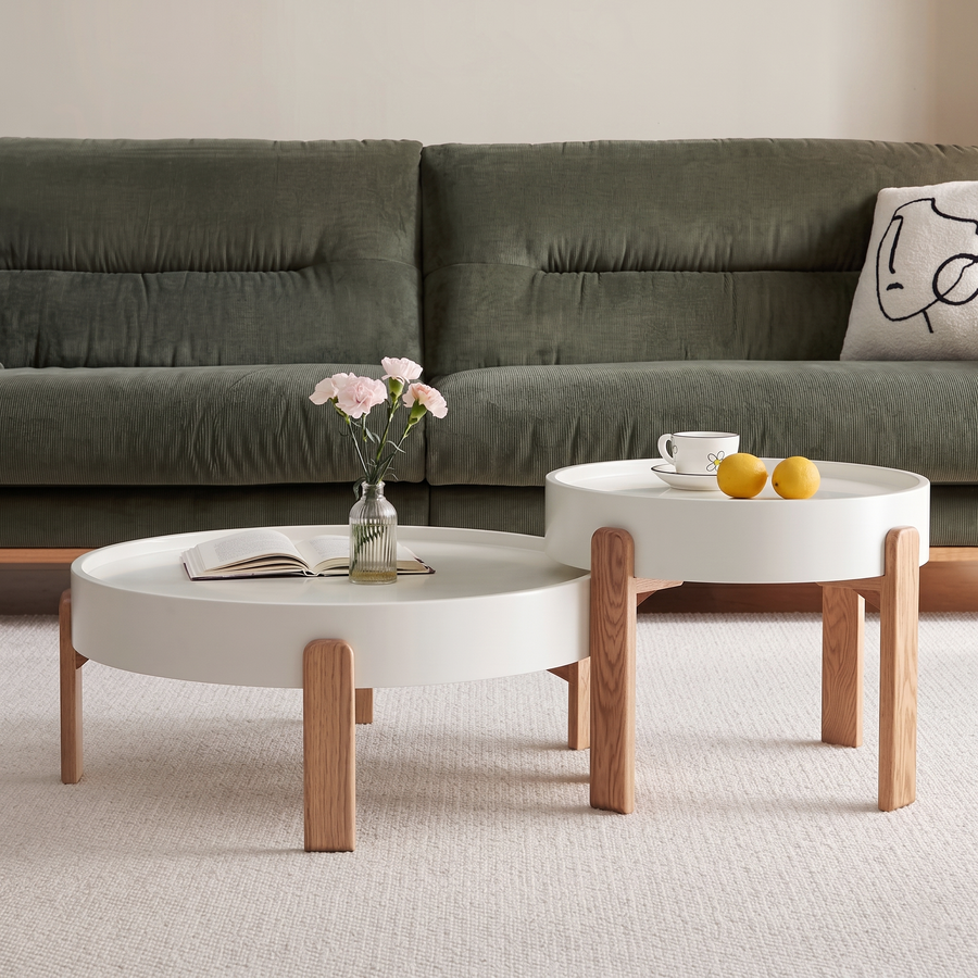 Merle Nesting Coffee Table Set, Wooden