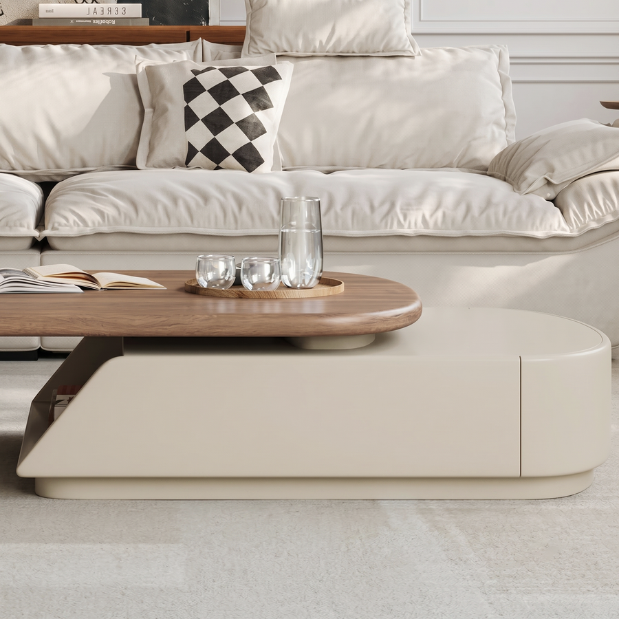 Zubair Oval Extendable Coffee Table With Storage