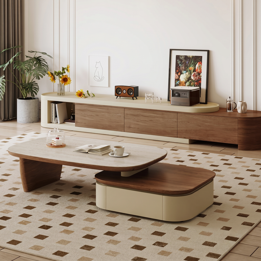 Elbaz Extendable Coffee Table Set With Storage