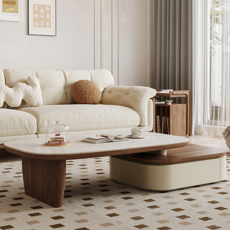 Elbaz Extendable Coffee Table Set With Storage