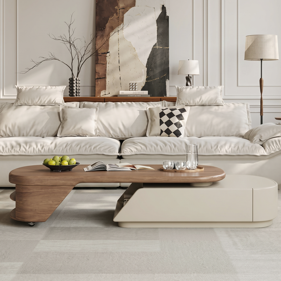 Zubair Oval Extendable Coffee Table With Storage