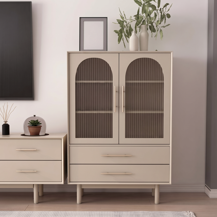 Isabella TV Stand room setting for TV storage