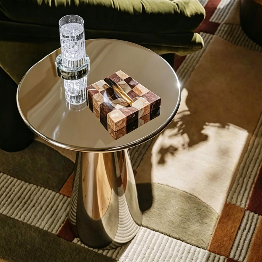 Ghosh Side Table, Stainless Steel