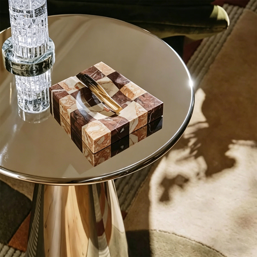 Ghosh Side Table, Stainless Steel