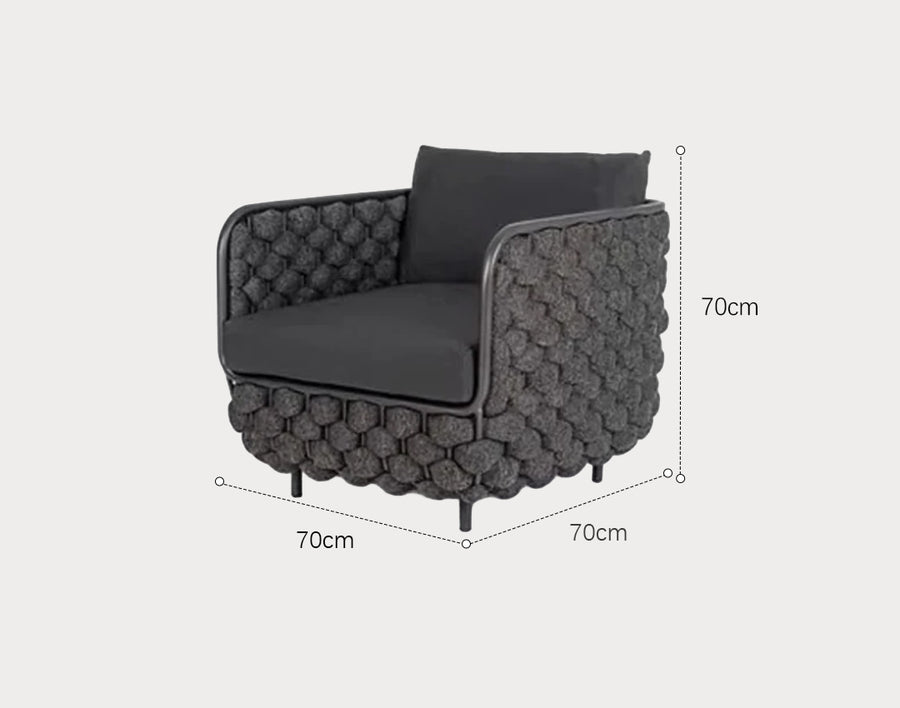 Ginny Rattan Outdoor Sofa Set, Outdoor Furniture detail view for garden sofa set UK