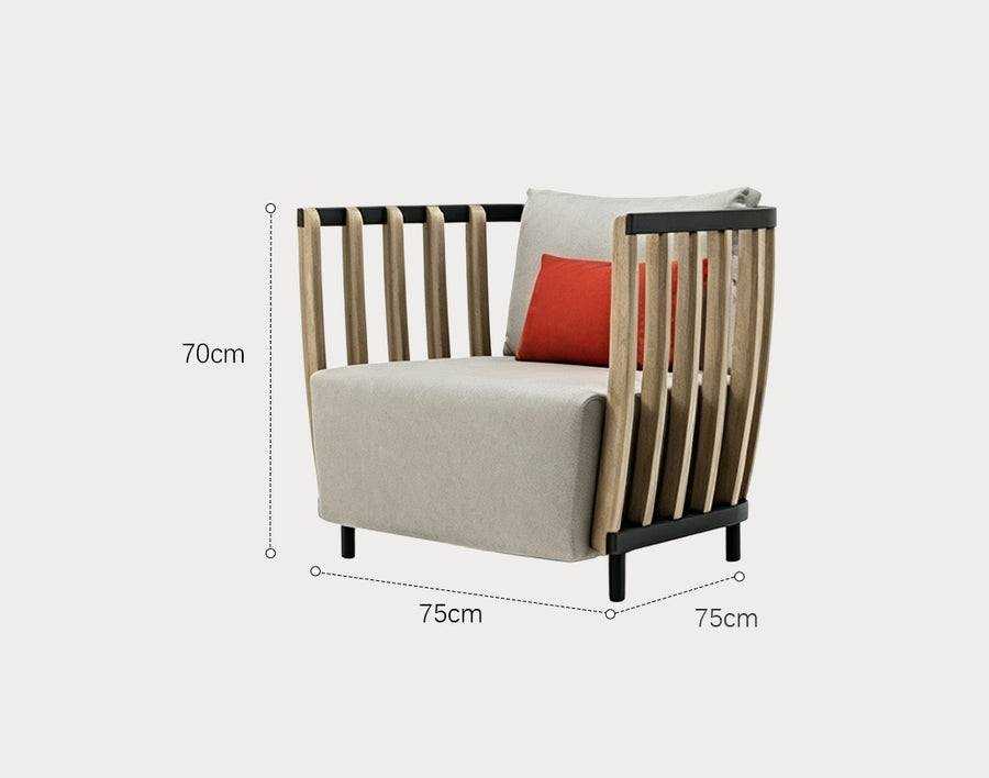 Gloria Outdoor Sofa Set, Outdoor Furniture, Teak Wood styled for for patio