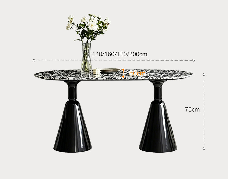 Gordon Dining Table detail showing table finish and proportions