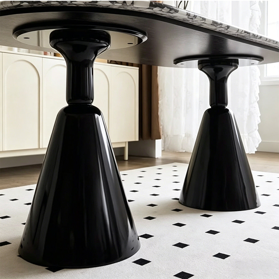 Gordon Dining Table lifestyle view with marble table top dining