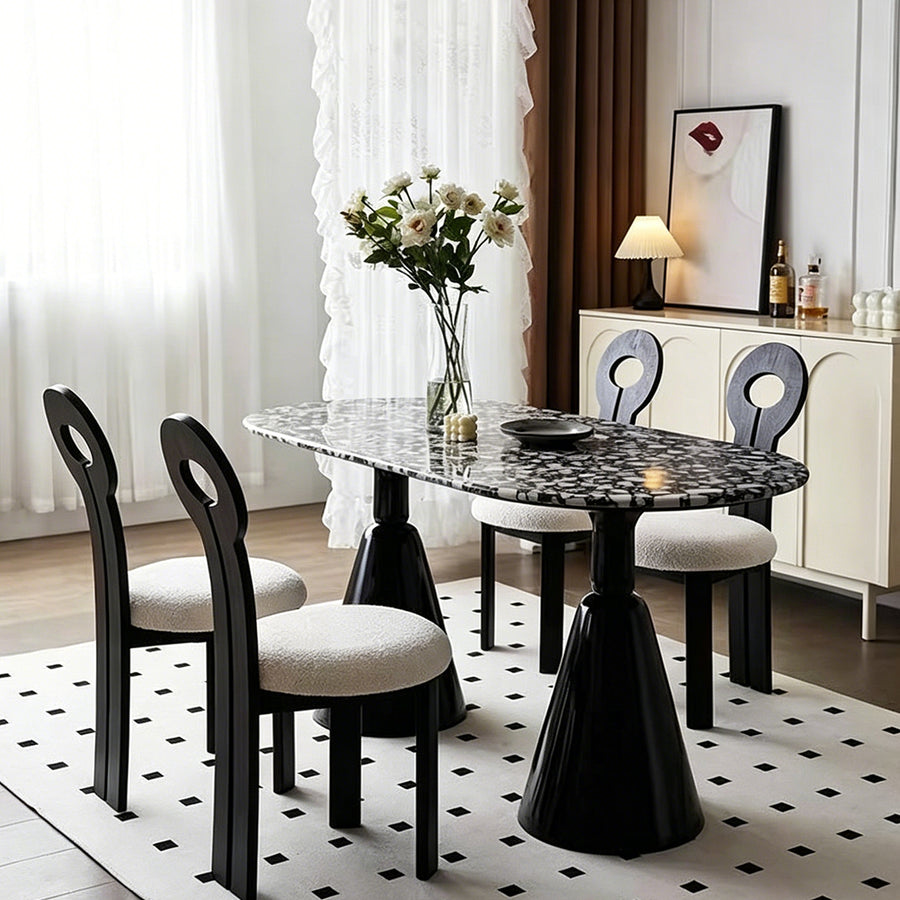 Gordon Dining Table detail showing table finish and proportions