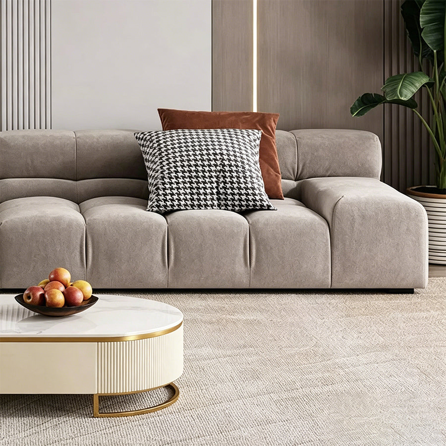 Grant Four Seater Sofa, Grey Velvet