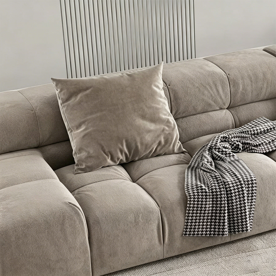 Grant Four Seater Sofa, Grey Velvet