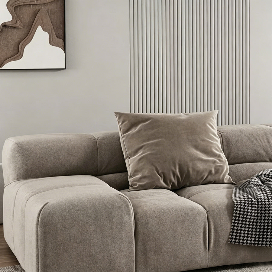 Grant Four Seater Sofa, Grey Velvet