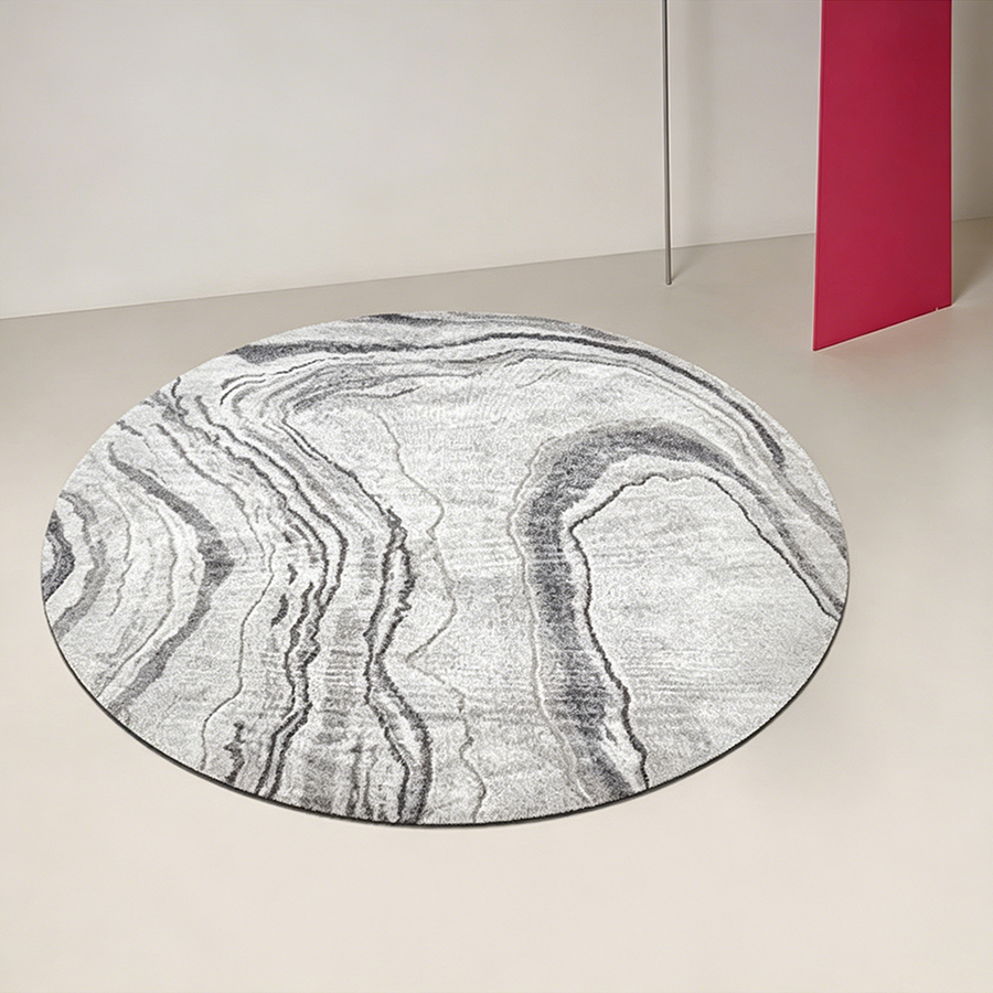 Grey and White Moon Rug, Various Styles Available