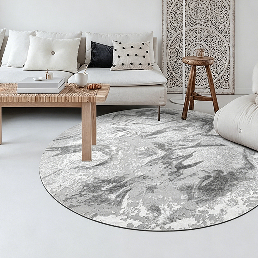 Grey and White Moon Rug, Various Styles Available