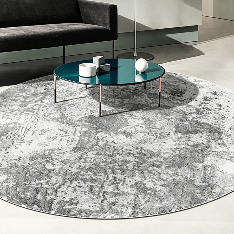 Grey and White Moon Rug, Various Styles Available