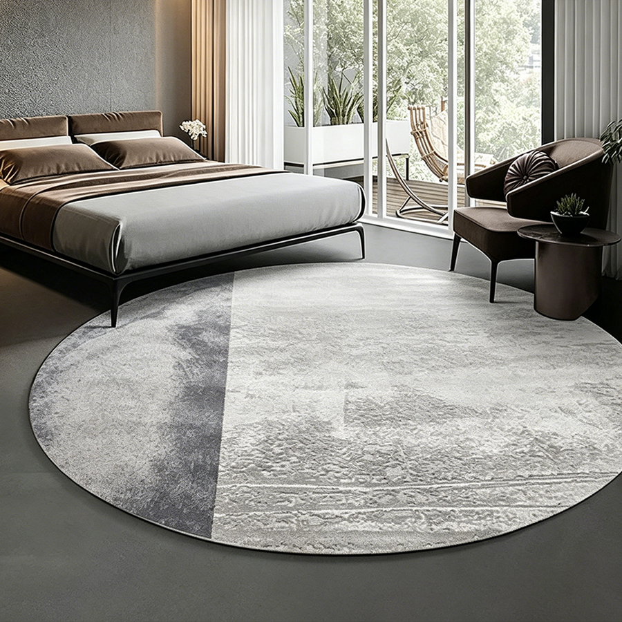 Grey and White Moon Rug, Various Styles Available