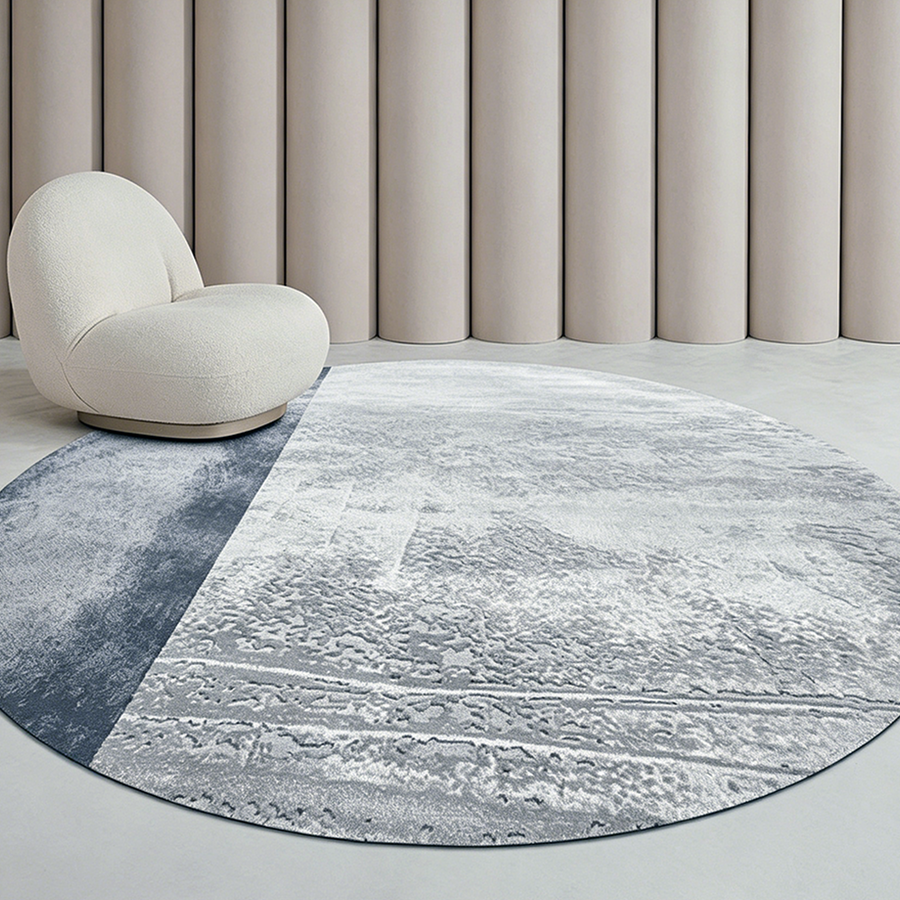 Grey and White Moon Rug, Various Styles Available