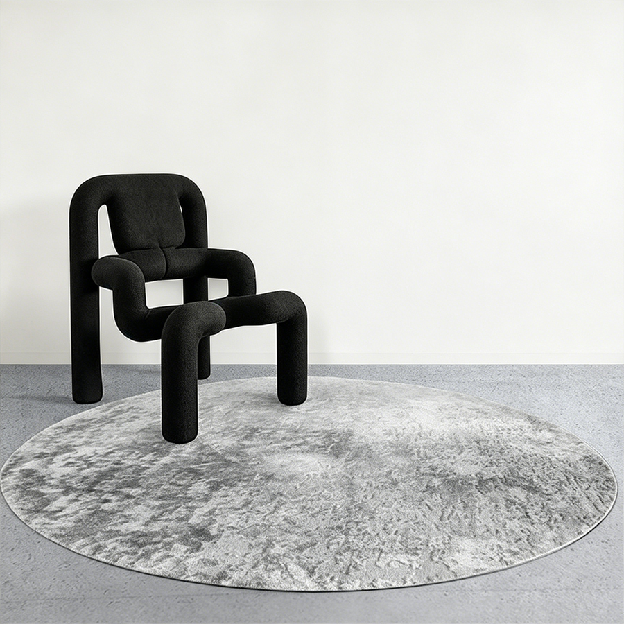 Grey and White Moon Rug, Various Styles Available