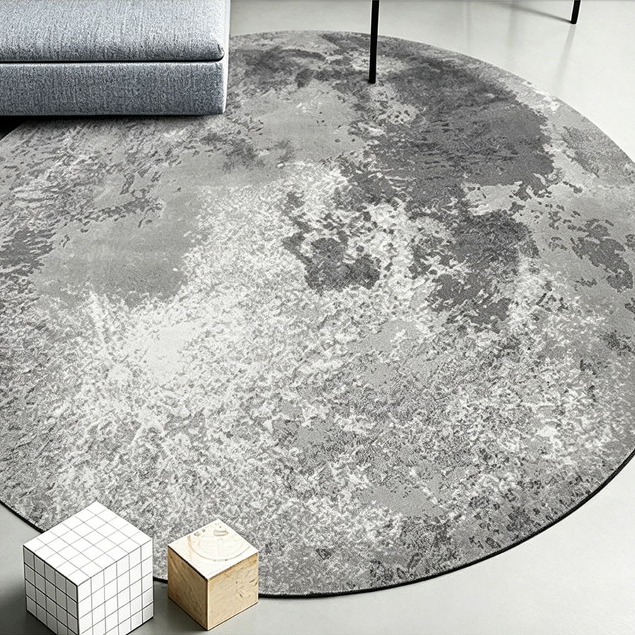 Grey and White Moon Rug, Various Styles Available