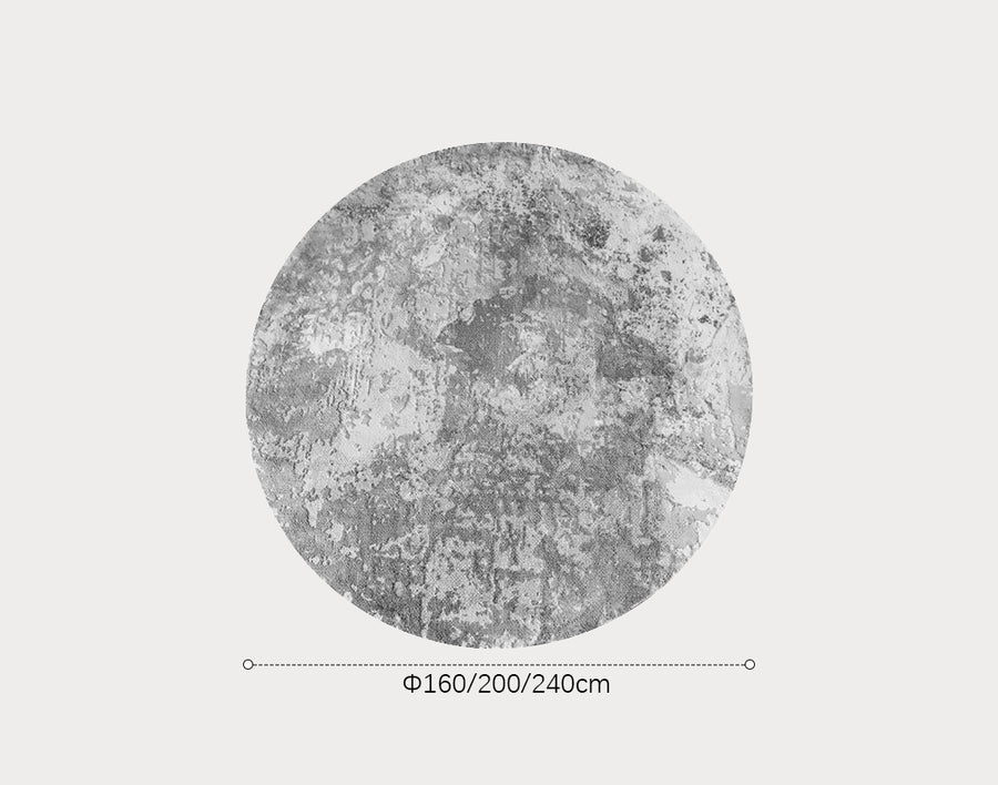 Grey and White Moon Rug, Various Styles Available