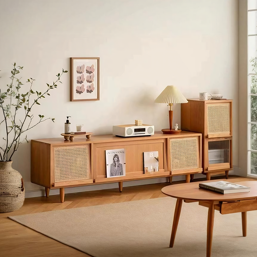 Gwendolyn Rattan TV Stand for modern UK living room