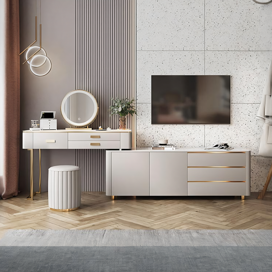Haggith Corner Dressing Table With Sideboard-Rit Concept-Rit Concept