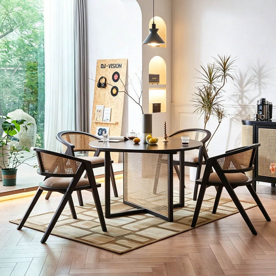 Hannah Round Dining Table front view as a dining table set