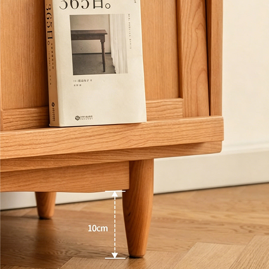 Harriet Sideboard, Bedside Table Solid Wood and Glass