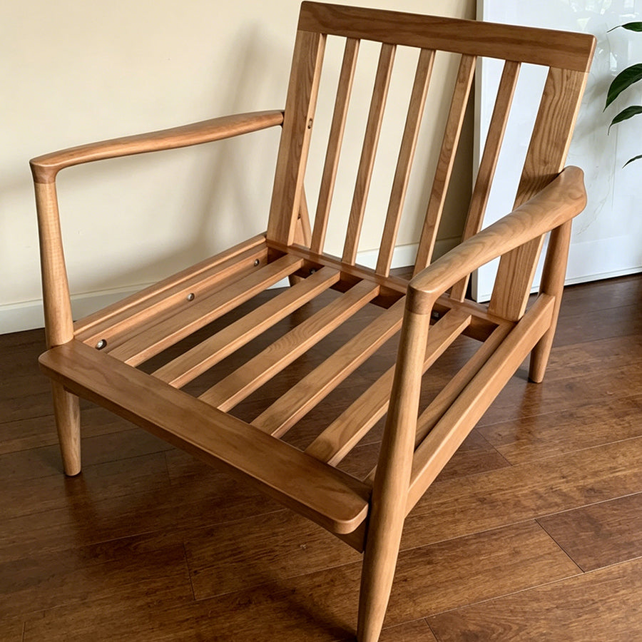 Harry CH23 Green Armchair, Wood in a modern UK home