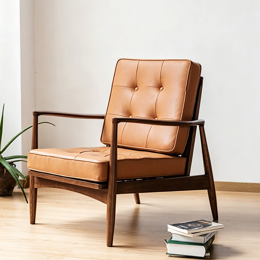 Harry CH23 Green Armchair, Wood detail view for wooden accent chair UK