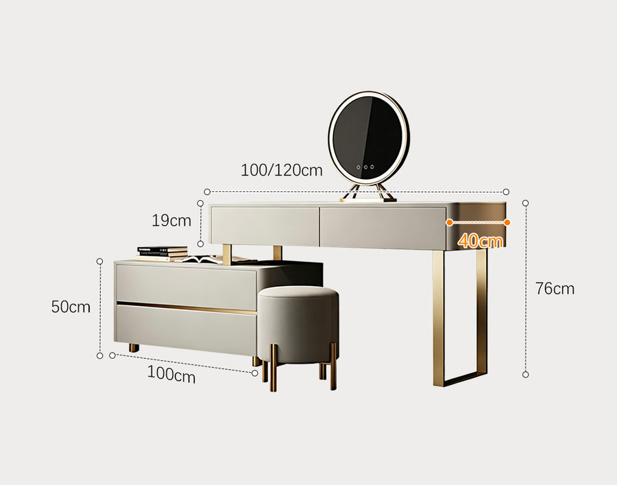 Hastings Corner Dressing Table With Sideboard & Mirror product image 7