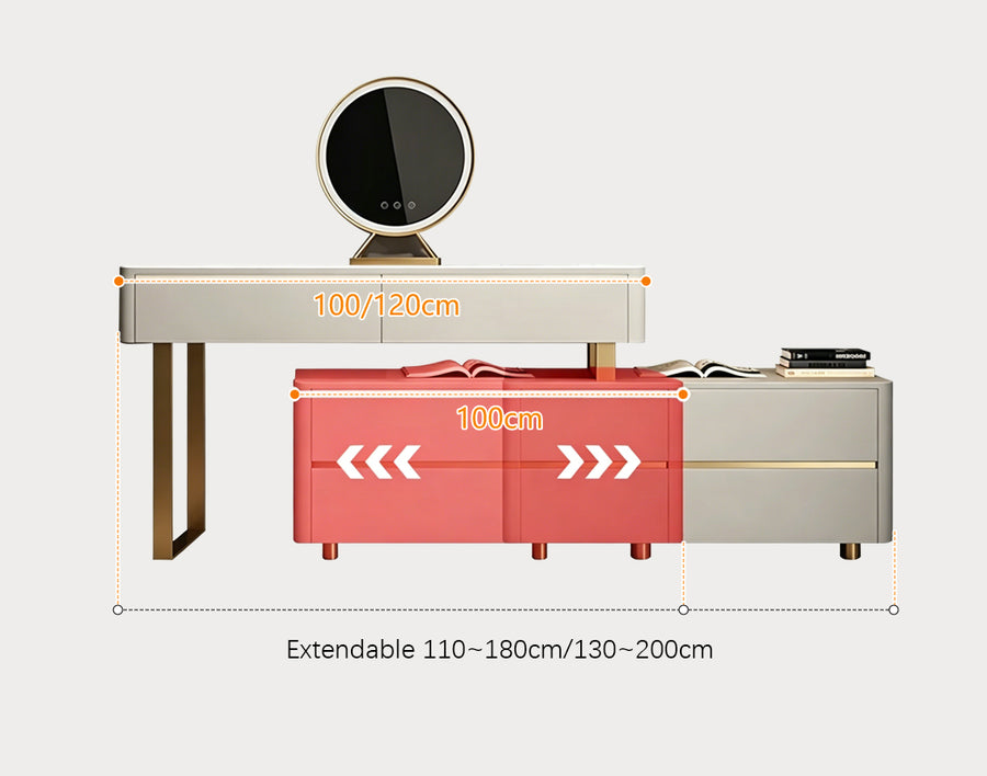 Hastings Corner Dressing Table With Sideboard & Mirror product image 8