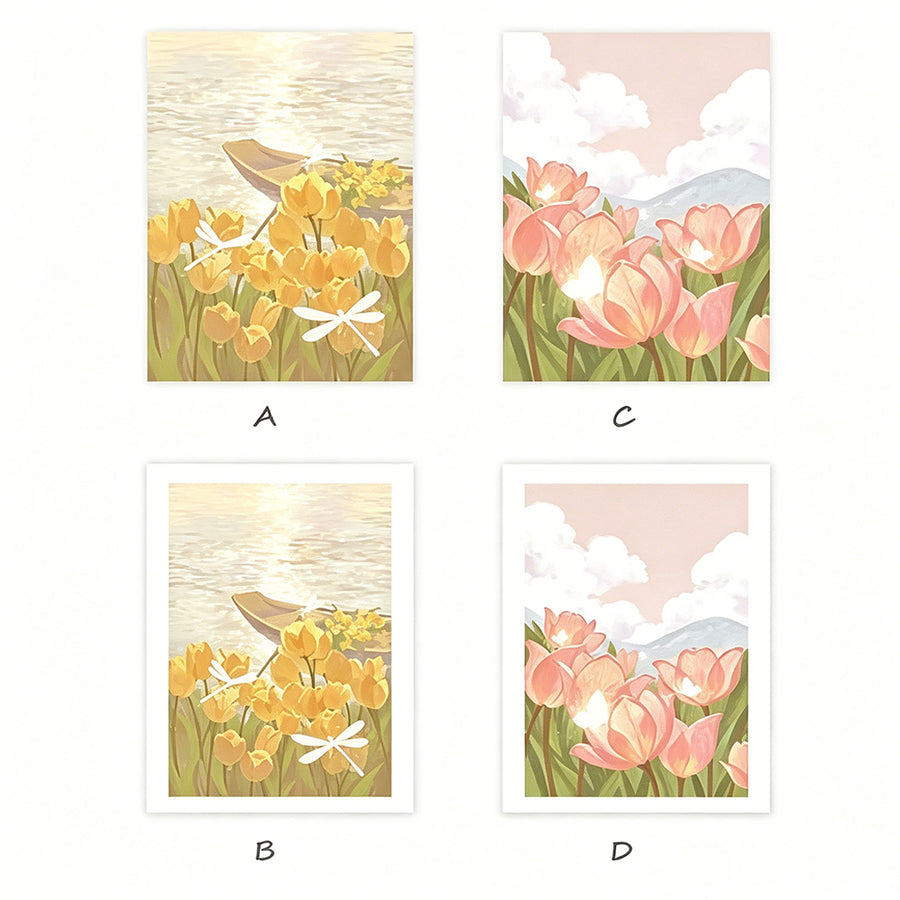 Healing Style Bedroom Mural Wall Art, Rectangle
