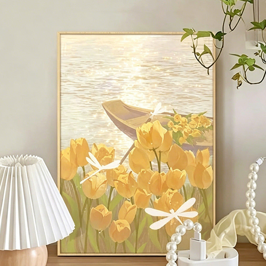 Healing Style Bedroom Mural Wall Art, Rectangle