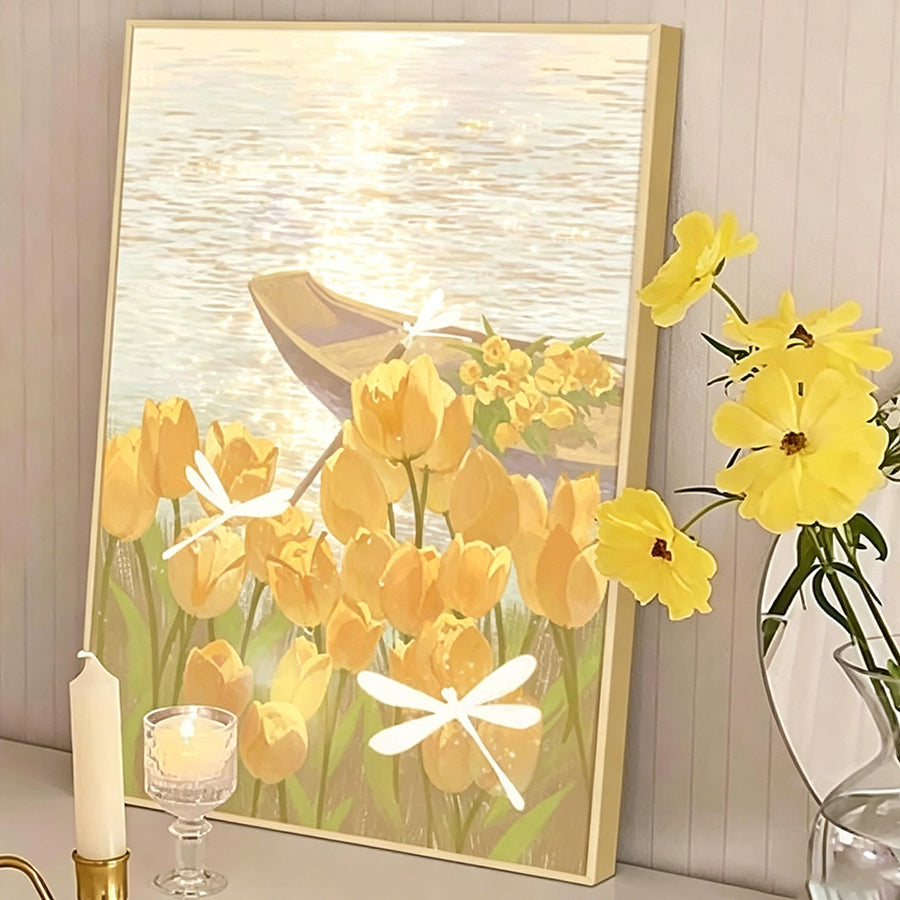 Healing Style Bedroom Mural Wall Art, Rectangle