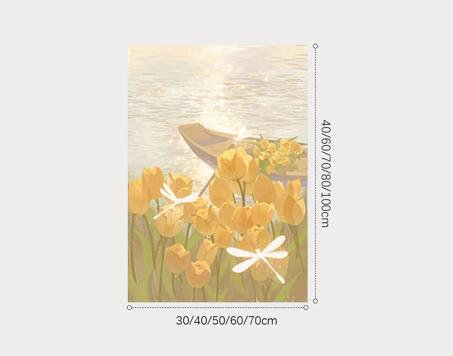 Healing Style Bedroom Mural Wall Art, Rectangle