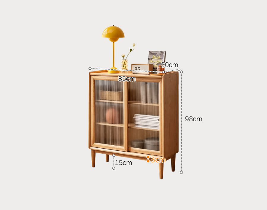 Hedda Sideboard with Glass Doors, Oak