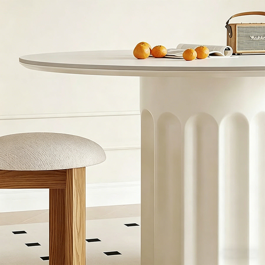 Heman Round Dining Table front view as a dining table uk