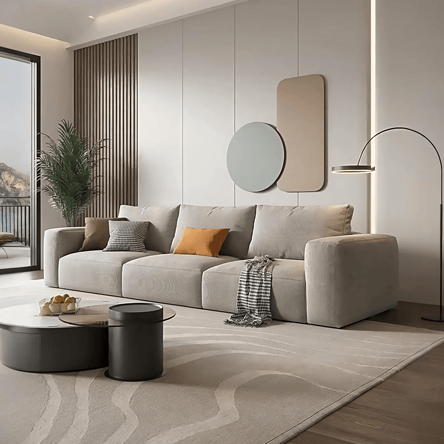 Horatio Three Seater Sofa front view as a fabric sofa for living room