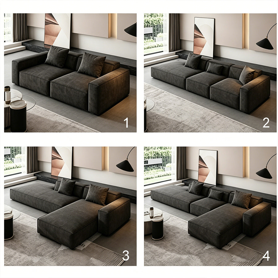 Hoshi HB12 Two Seater, Three Seater Sofa, Leathaire side view and sofa proportion