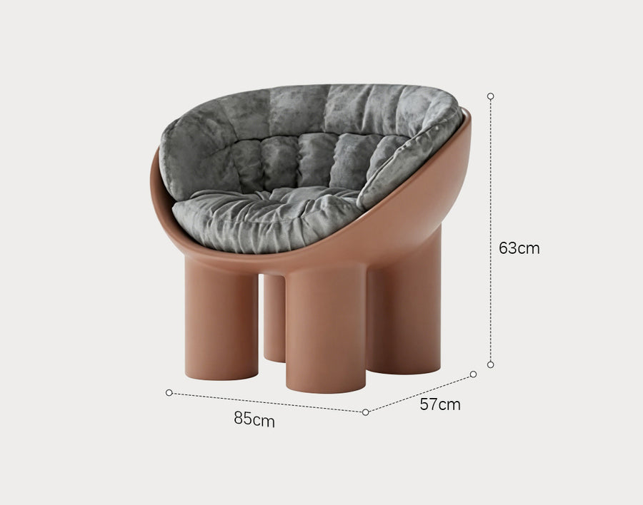 Hulda Armchair With Cushion, Brown in a modern UK home