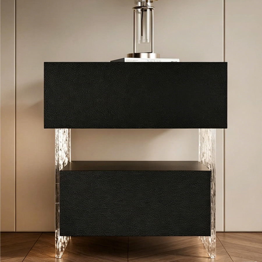 Ibarra Bedside Table With Storage & Light Strip