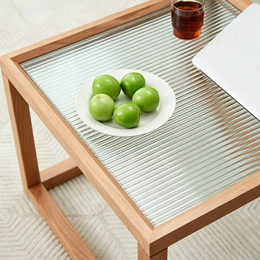 Iggy Nesting Wooden Coffee Table Set, Glass & Solid Wood