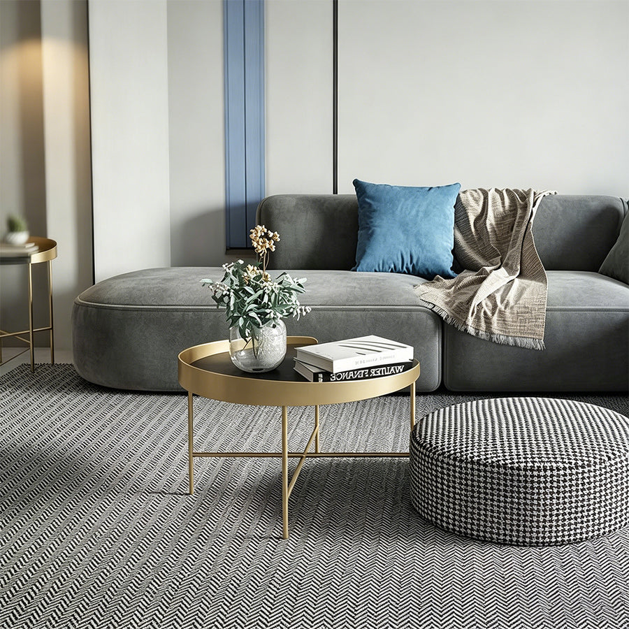 Isolde Three Seater Corner Sofa room setting with designer sofa styling
