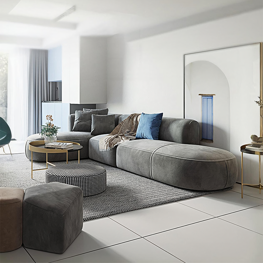 Isolde Three Seater Corner Sofa for modern UK living room