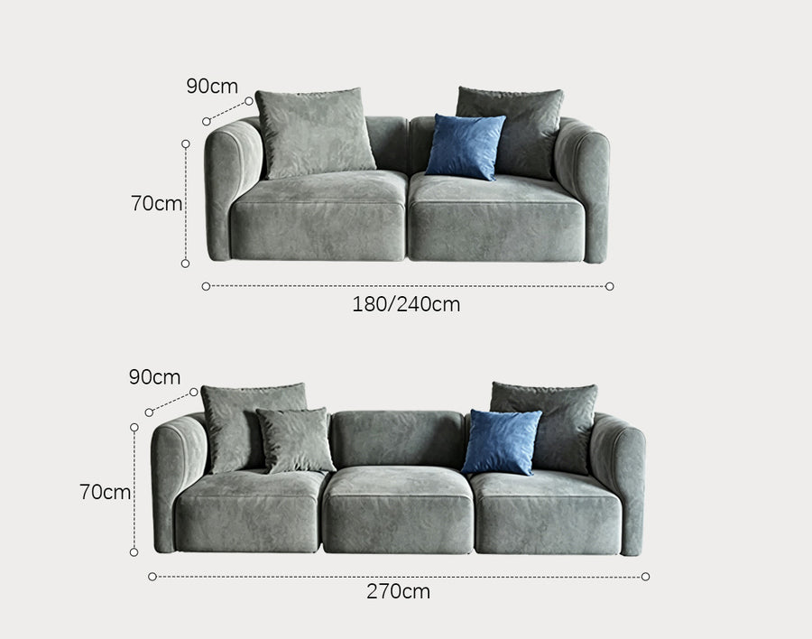 Isolde Three Seater Corner Sofa dimensions and layout reference