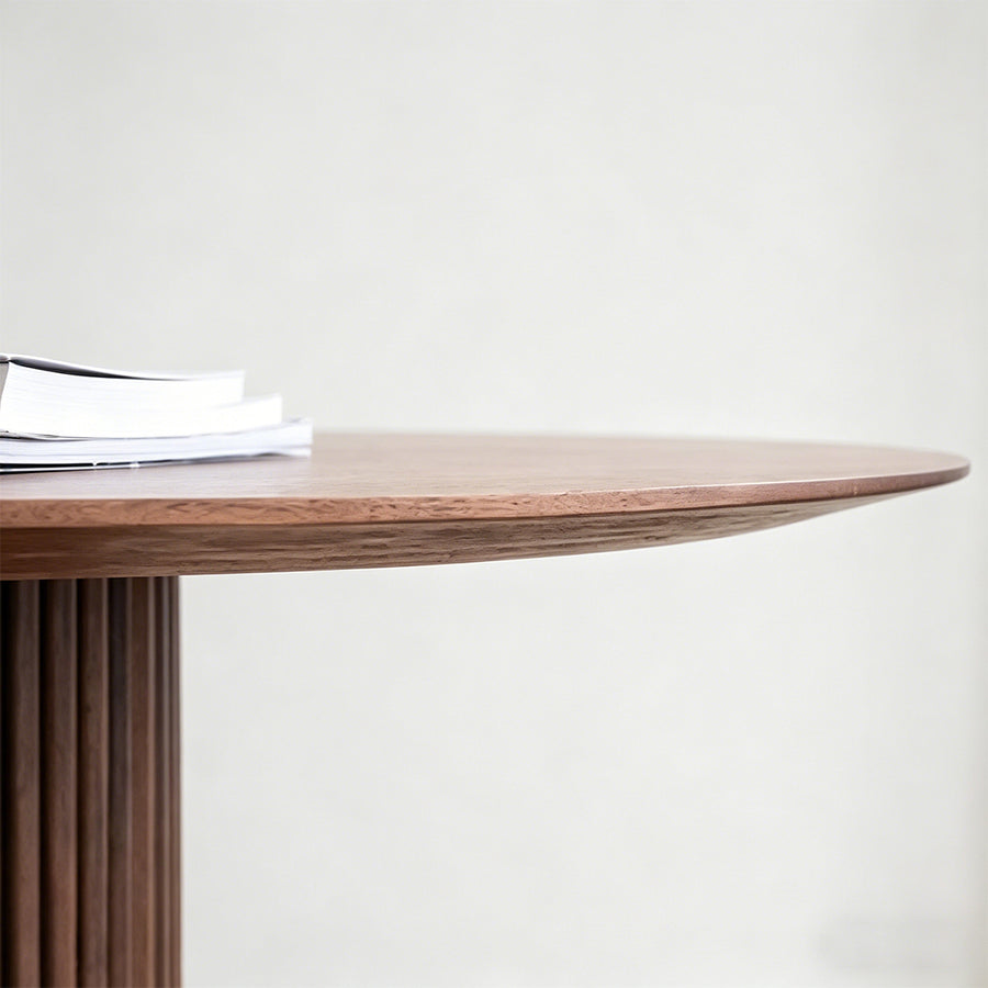 Ivar Round Dining Table front view as a wooden dining table