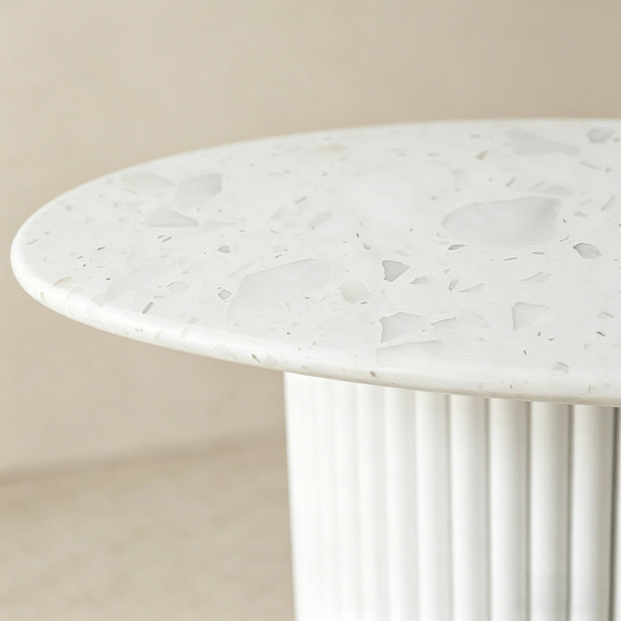 Ivar Round Dining Table front view as a wooden dining table