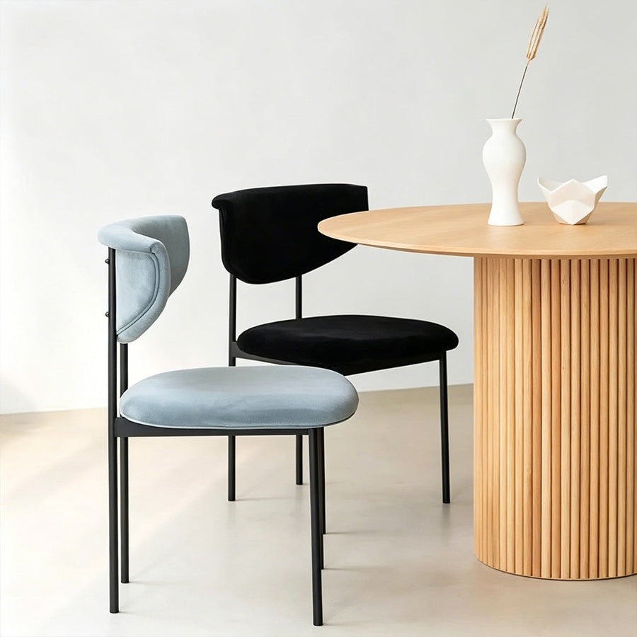 Ivar Round Dining Table detail showing table finish and proportions