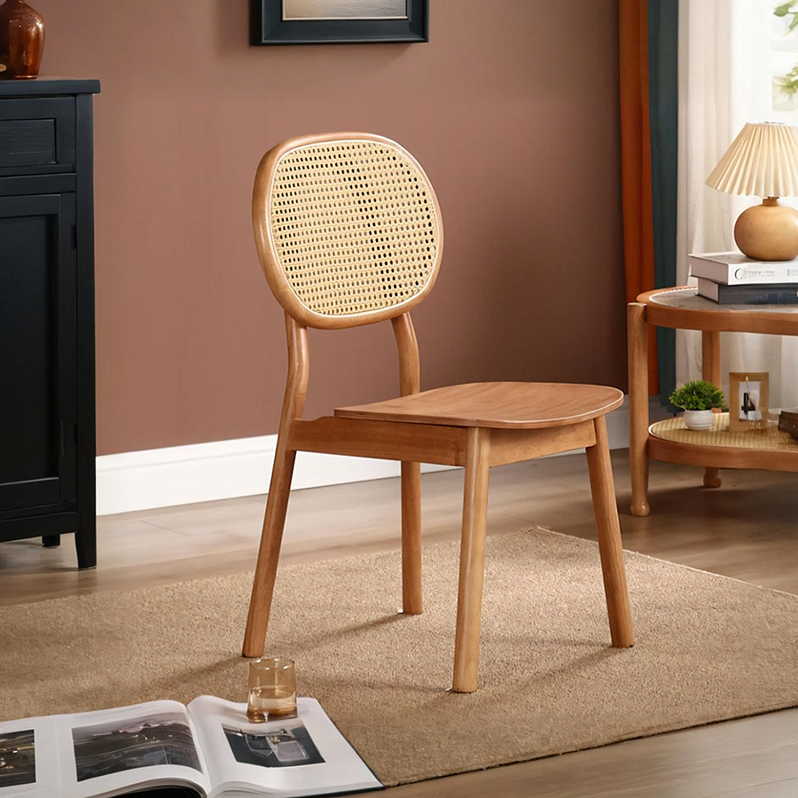 James Rattan Dining Chair, Solid Wood - james rattan dining chair UK